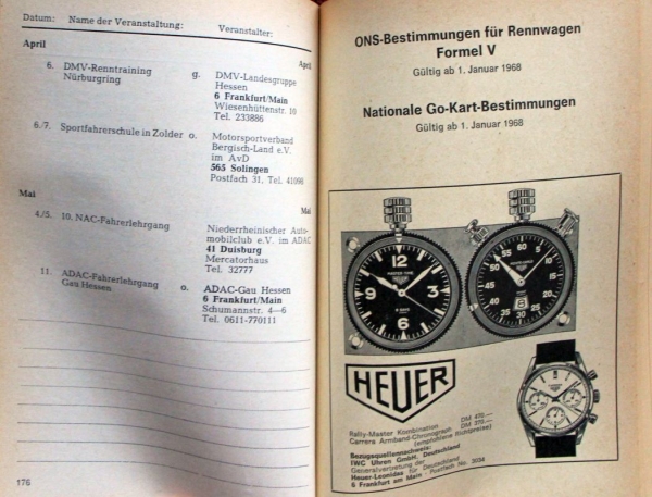ONS "ONS Handbuch der Nationalen Sportkommission" Motorracing-History 1968 (5365)